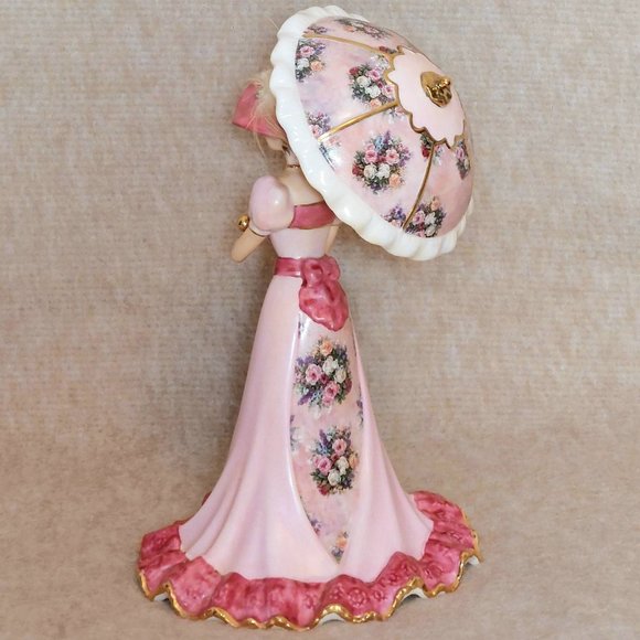 Bradford Editions Lena Liu "Stroll In The Park" Vintage Collectible Statue Bell - Picture 8 of 13